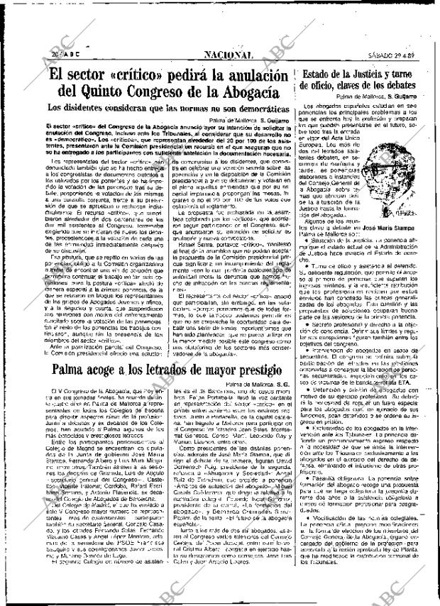ABC MADRID 29-04-1989 página 20