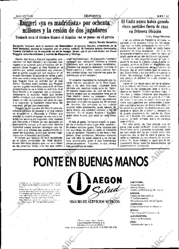 ABC SEVILLA 02-05-1989 página 67