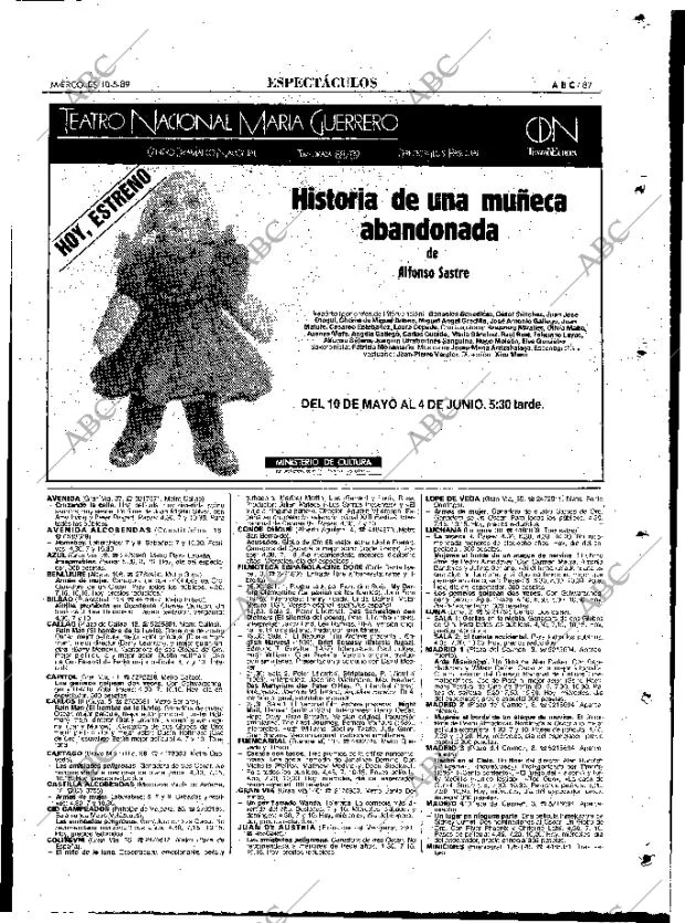 ABC MADRID 10-05-1989 página 87