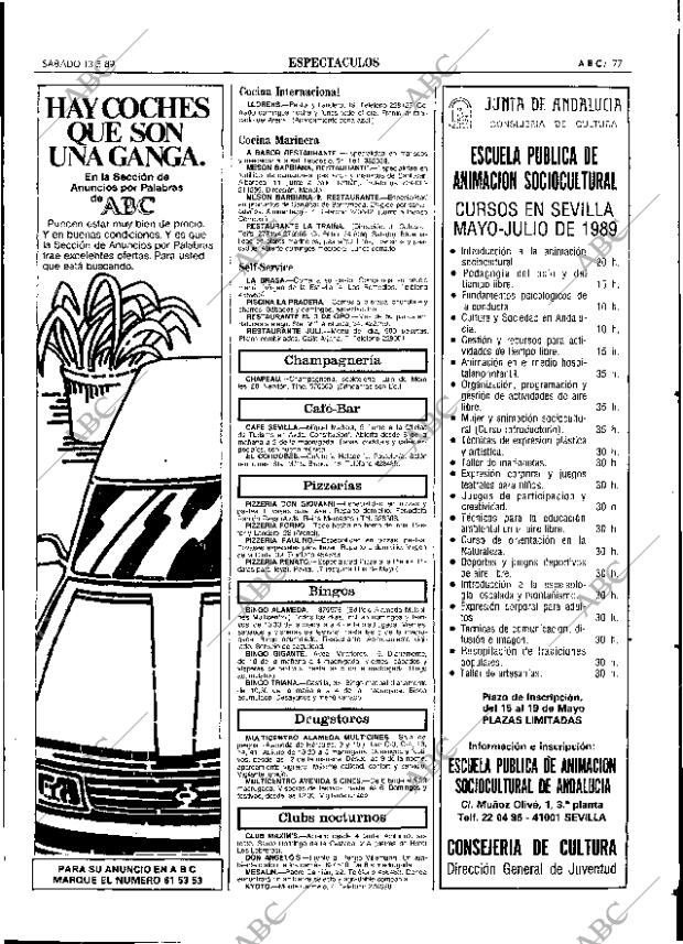 ABC SEVILLA 13-05-1989 página 85