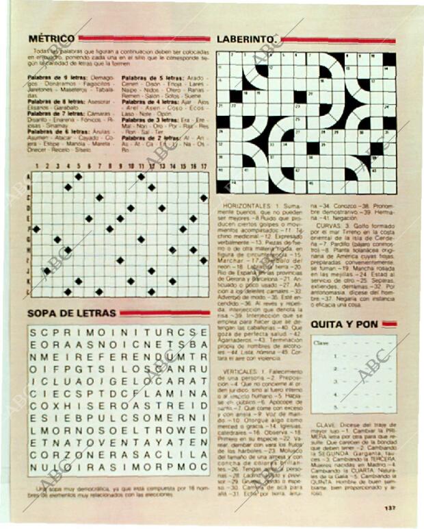 BLANCO Y NEGRO MADRID 21-05-1989 página 137