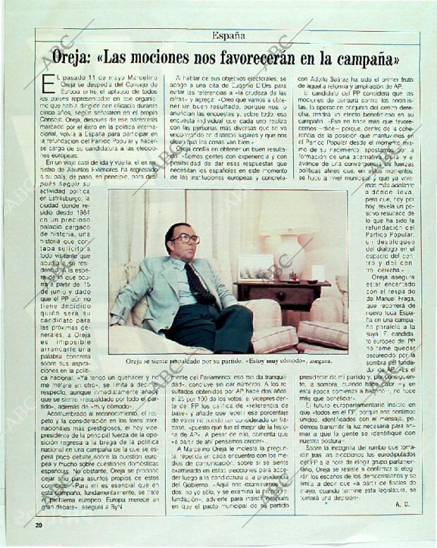 BLANCO Y NEGRO MADRID 21-05-1989 página 20