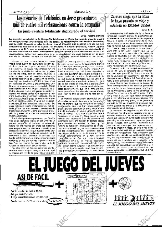 ABC SEVILLA 23-05-1989 página 45