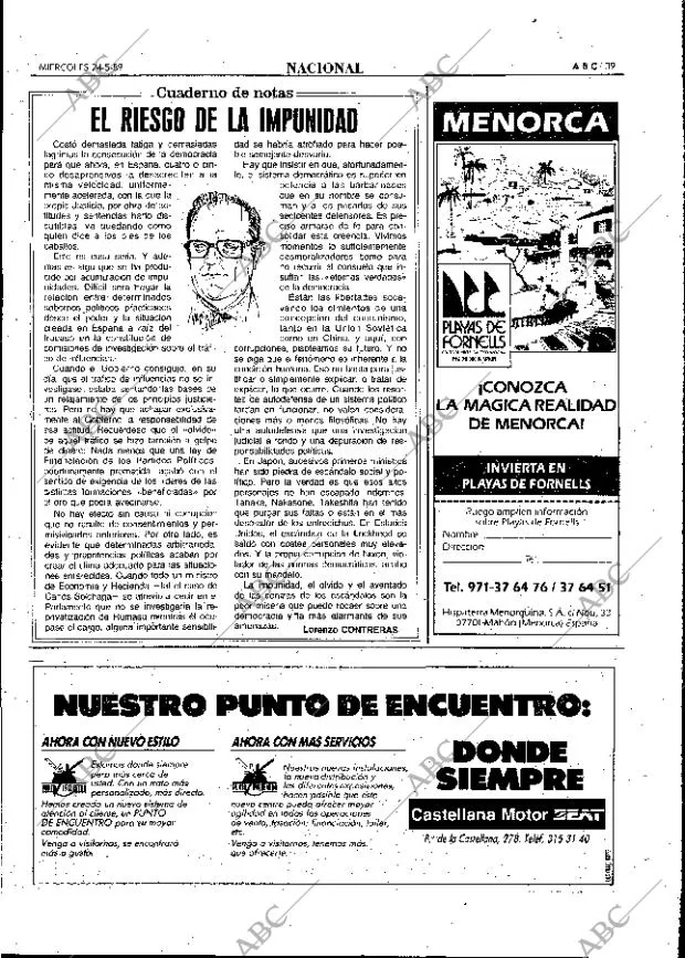 ABC MADRID 24-05-1989 página 39