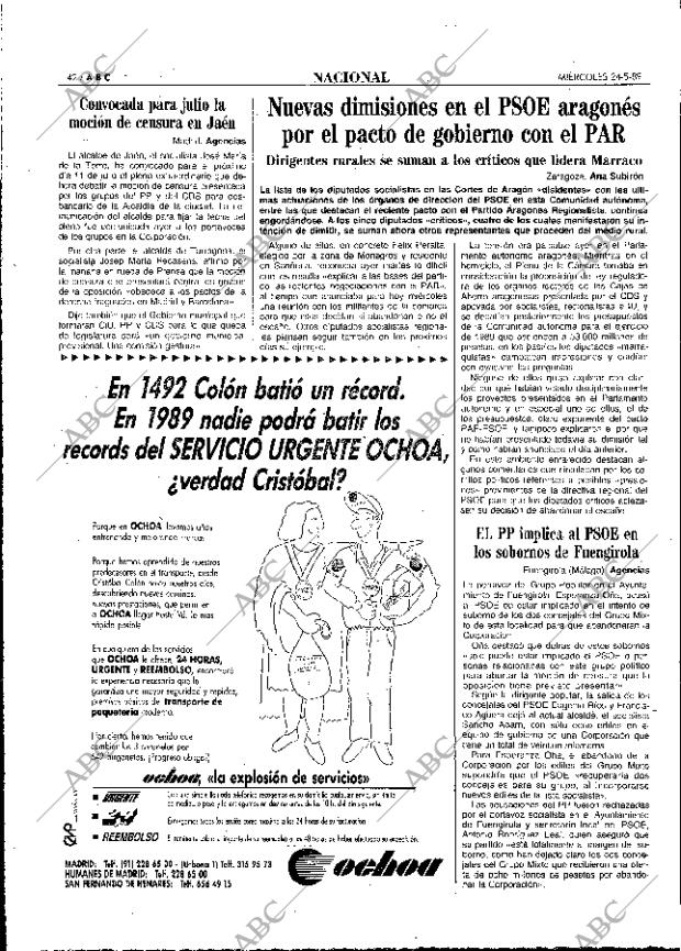 ABC MADRID 24-05-1989 página 42