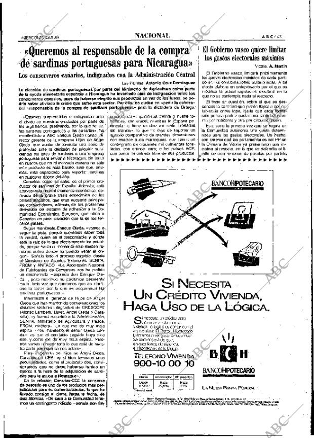 ABC MADRID 24-05-1989 página 43