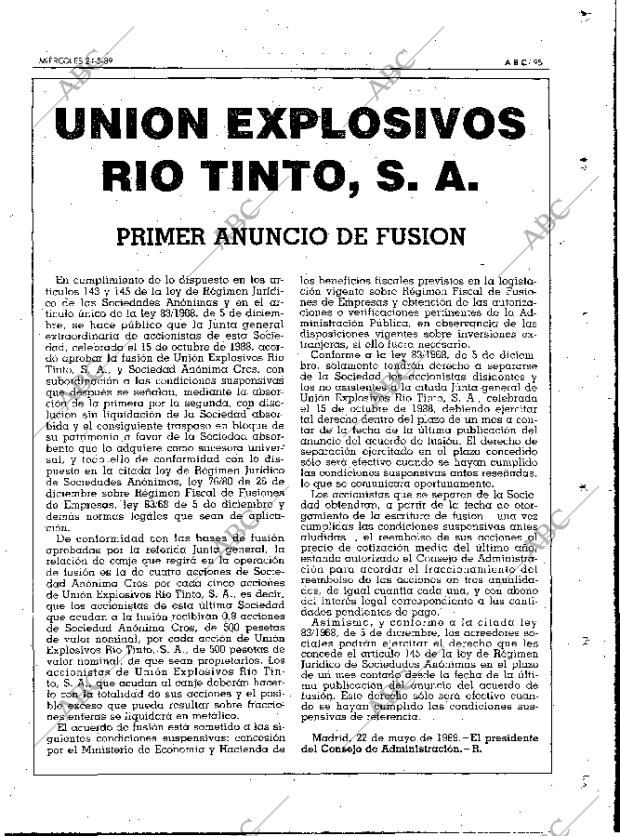 ABC MADRID 24-05-1989 página 95