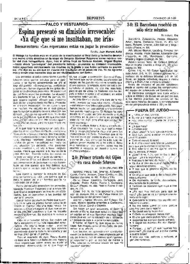 ABC SEVILLA 28-05-1989 página 84