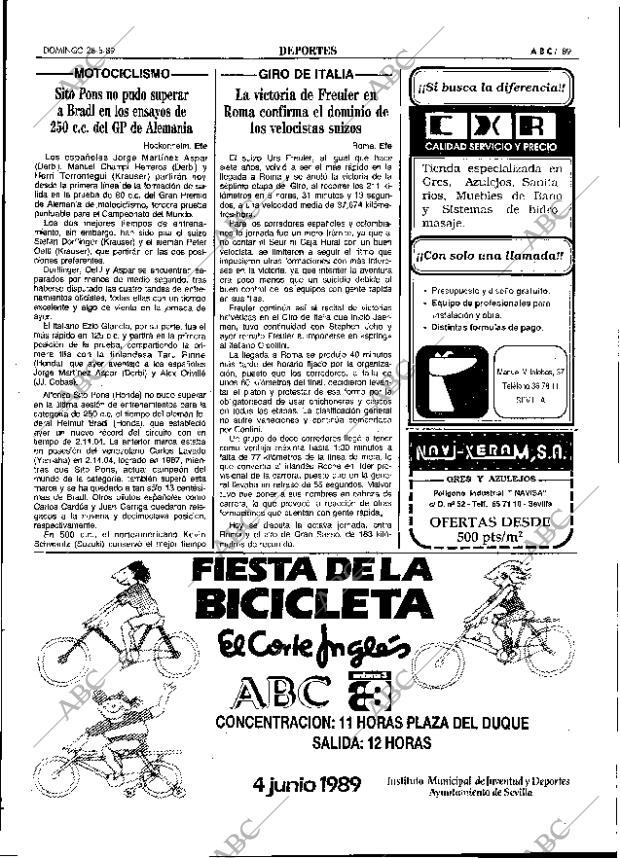 ABC SEVILLA 28-05-1989 página 89