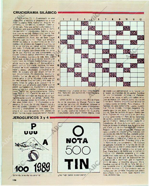 BLANCO Y NEGRO MADRID 28-05-1989 página 136