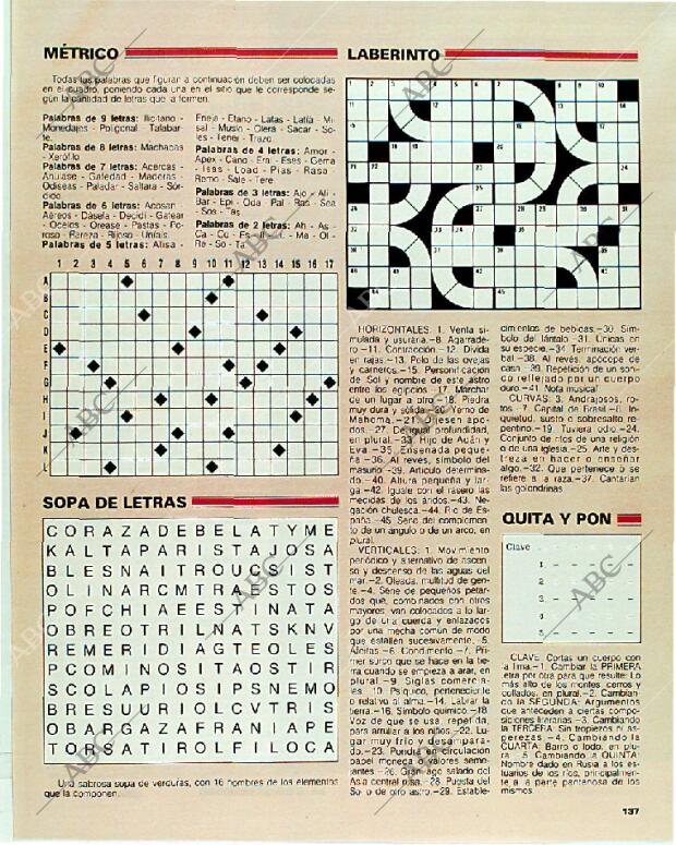 BLANCO Y NEGRO MADRID 28-05-1989 página 137