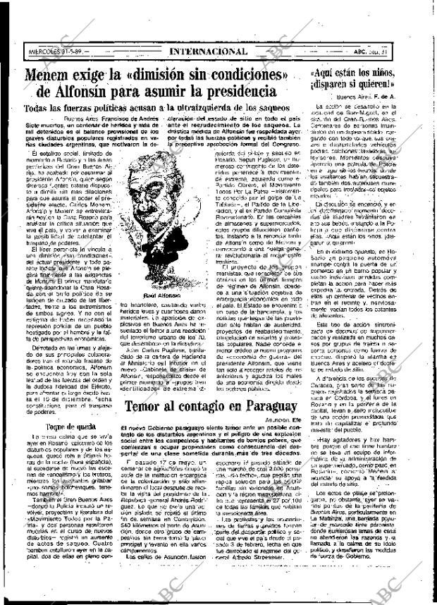 ABC MADRID 31-05-1989 página 31
