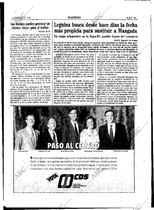 ABC MADRID 31-05-1989 página 39