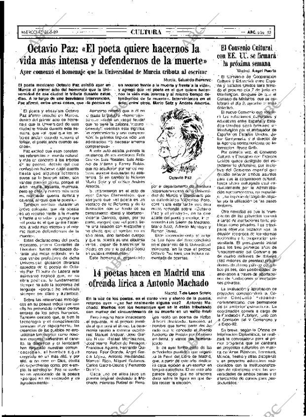 ABC MADRID 31-05-1989 página 43