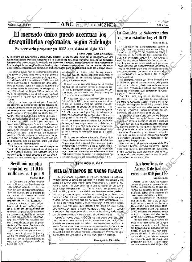 ABC MADRID 31-05-1989 página 69