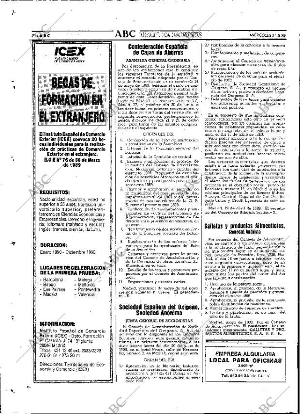 ABC MADRID 31-05-1989 página 70