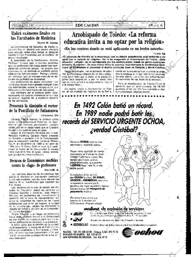 ABC MADRID 31-05-1989 página 81