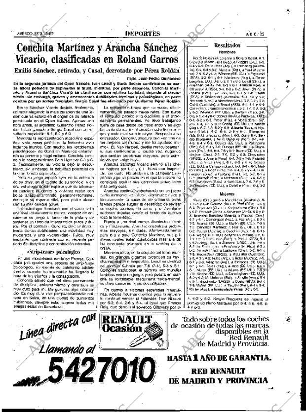 ABC MADRID 31-05-1989 página 85