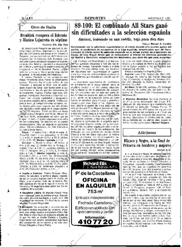 ABC MADRID 31-05-1989 página 86
