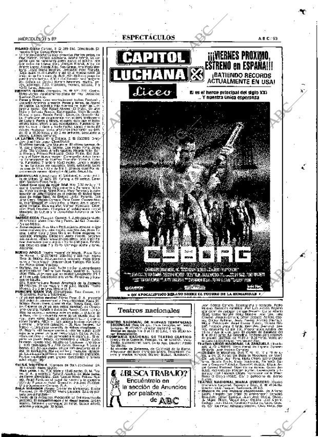 ABC MADRID 31-05-1989 página 93