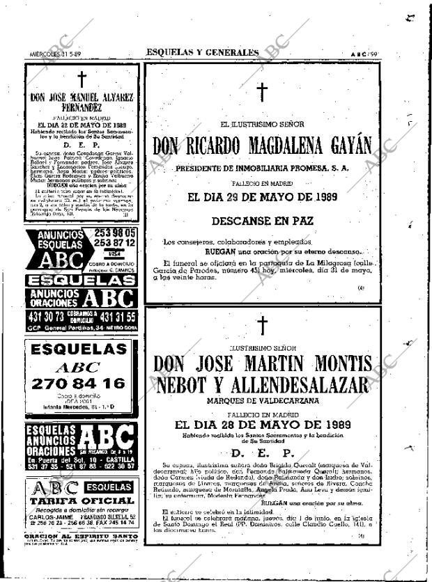 ABC MADRID 31-05-1989 página 99