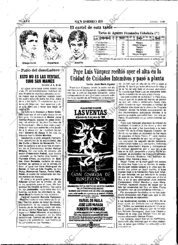 ABC MADRID 01-06-1989 página 74