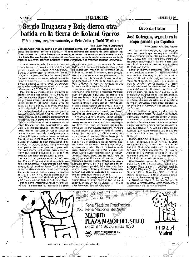 ABC MADRID 02-06-1989 página 92