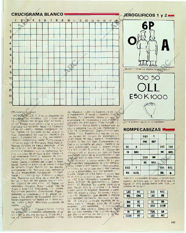 BLANCO Y NEGRO MADRID 04-06-1989 página 143