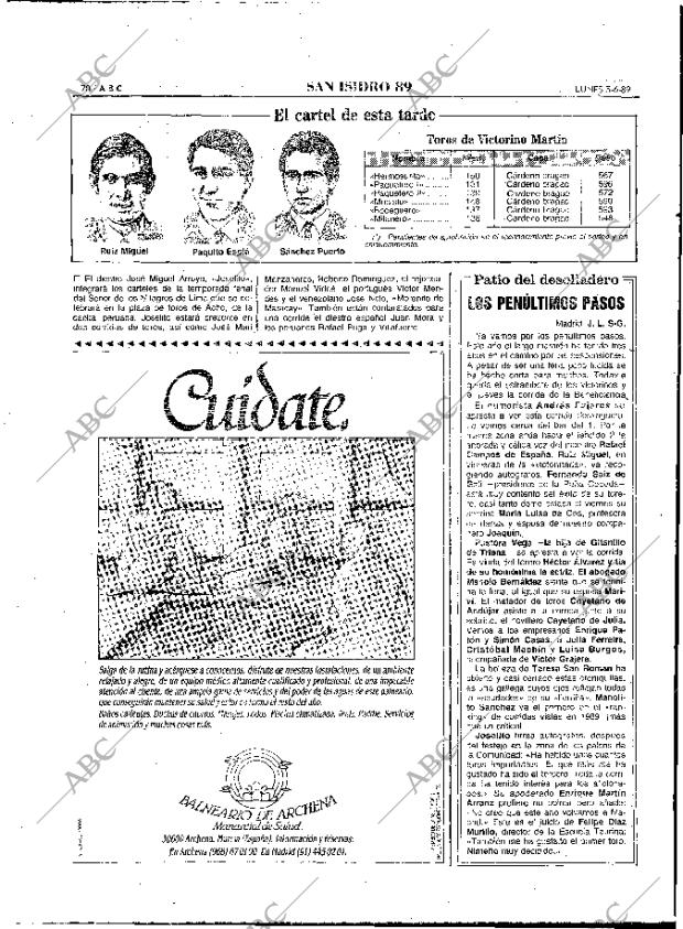 ABC MADRID 05-06-1989 página 70