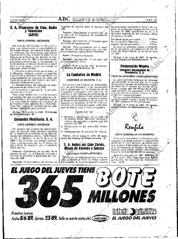 ABC MADRID 05-06-1989 página 87