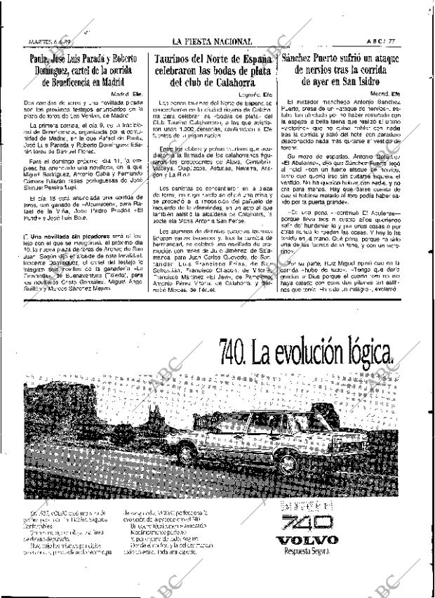 ABC SEVILLA 06-06-1989 página 77