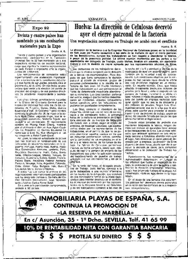 ABC SEVILLA 07-06-1989 página 40