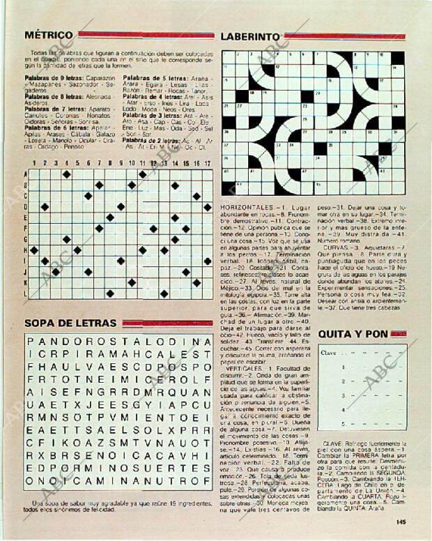 BLANCO Y NEGRO MADRID 11-06-1989 página 145