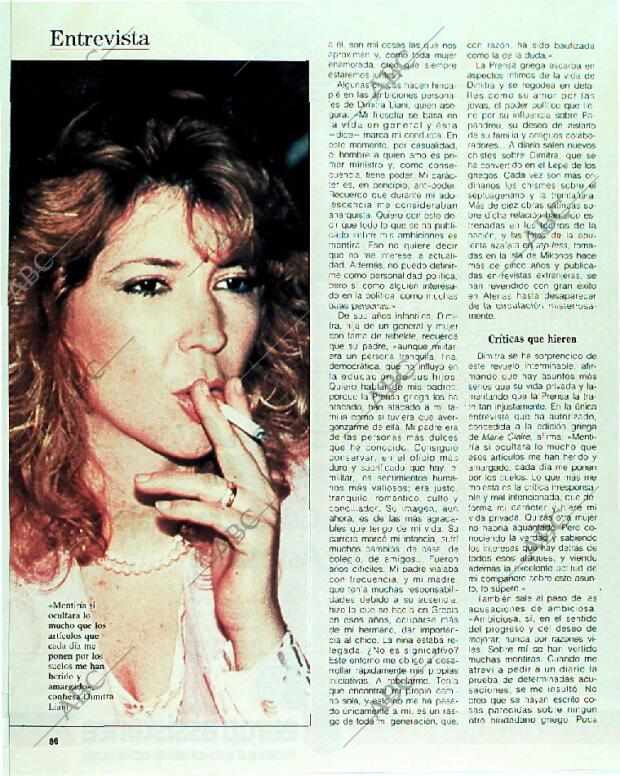 BLANCO Y NEGRO MADRID 11-06-1989 página 86