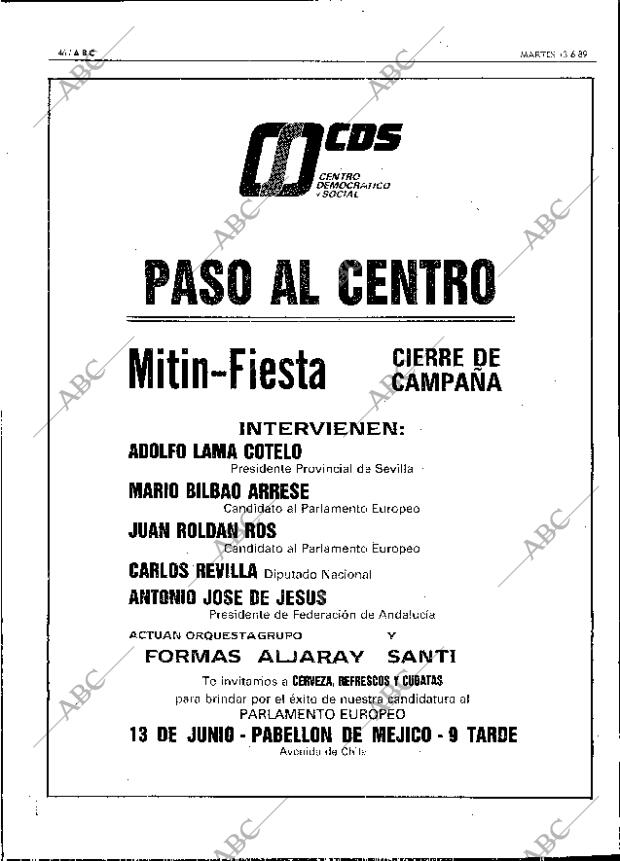 ABC SEVILLA 13-06-1989 página 46