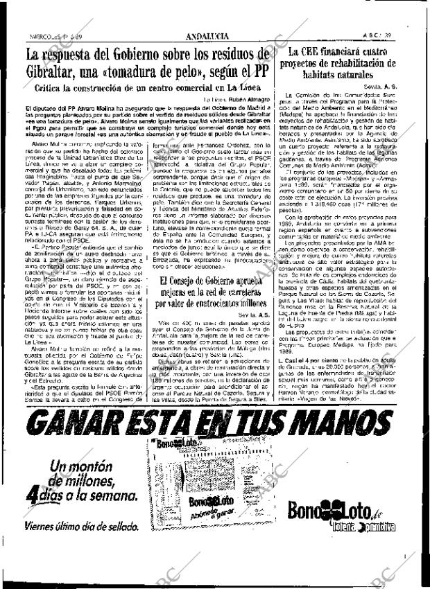 ABC SEVILLA 14-06-1989 página 39