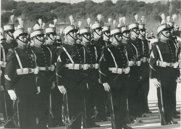 Formación de un regimiento de la Guardia Real