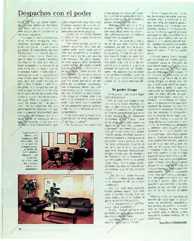 BLANCO Y NEGRO MADRID 18-06-1989 página 58