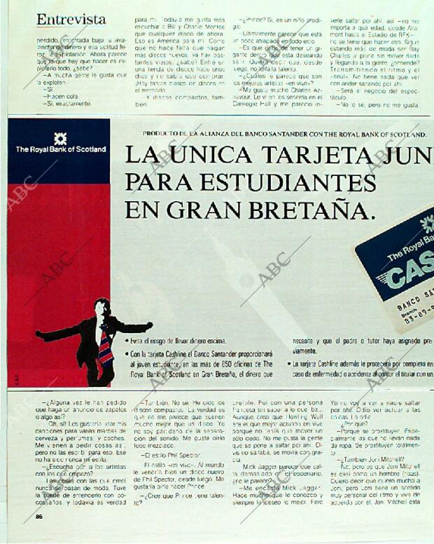 BLANCO Y NEGRO MADRID 18-06-1989 página 86