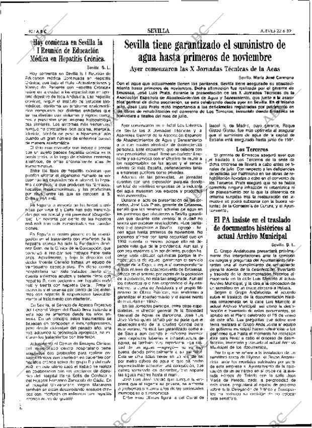ABC SEVILLA 22-06-1989 página 40