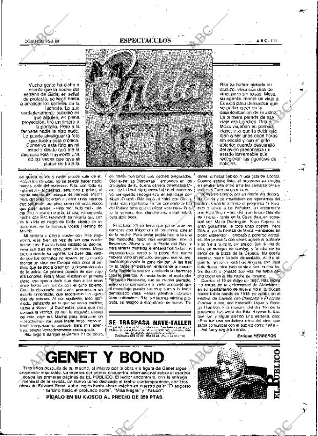 ABC MADRID 25-06-1989 página 111