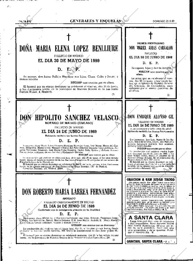 ABC MADRID 25-06-1989 página 124