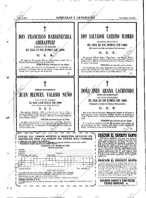 ABC MADRID 25-06-1989 página 126