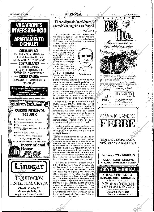 ABC MADRID 25-06-1989 página 43