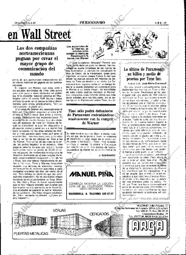 ABC MADRID 25-06-1989 página 69