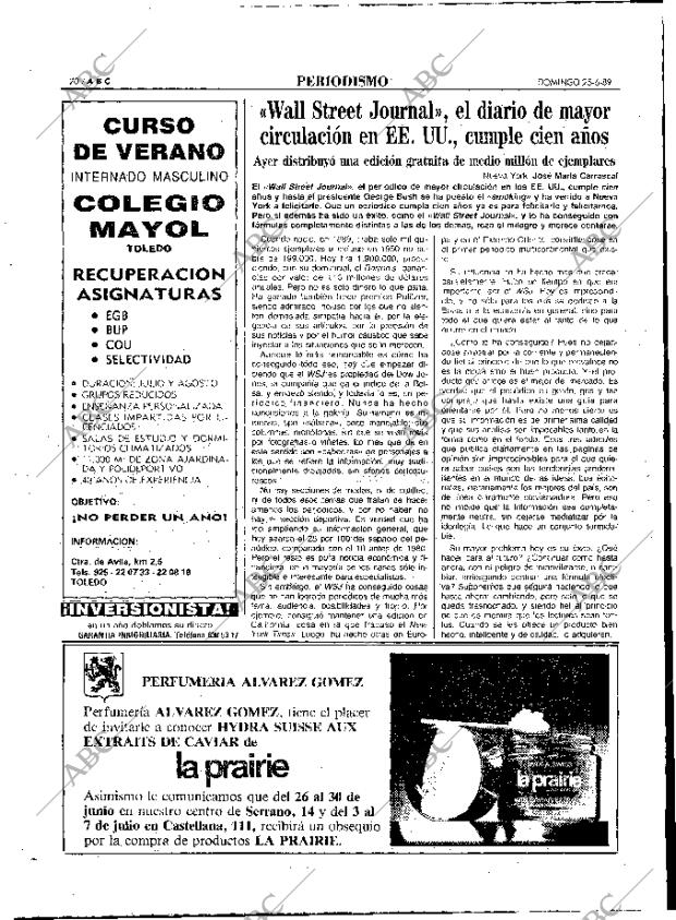 ABC MADRID 25-06-1989 página 70
