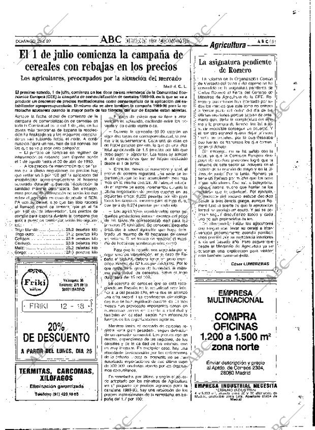 ABC MADRID 25-06-1989 página 91