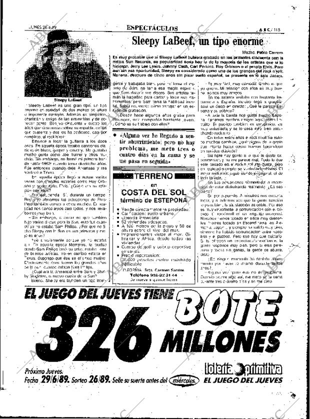 ABC MADRID 26-06-1989 página 115