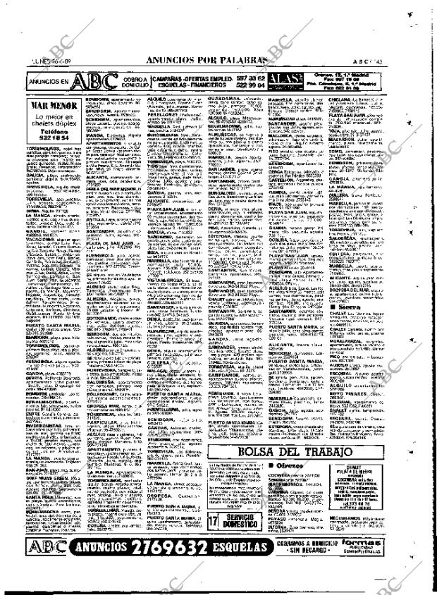 ABC MADRID 26-06-1989 página 143