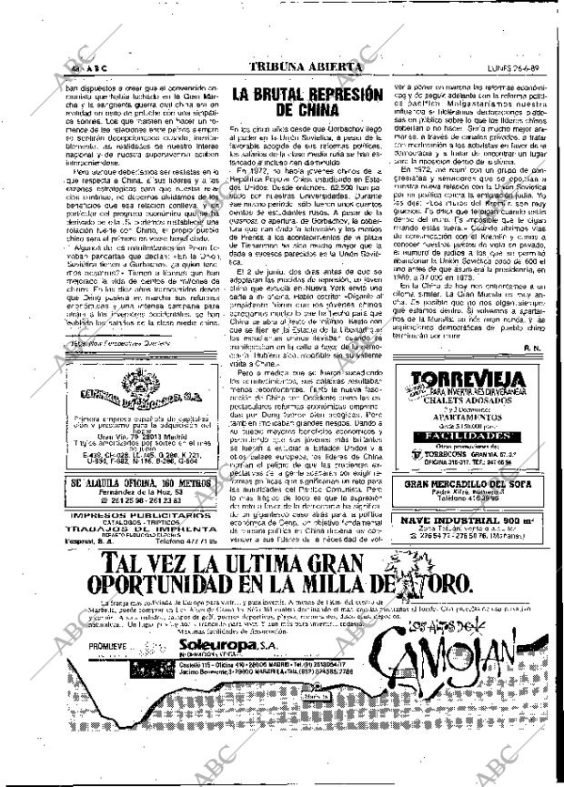 ABC MADRID 26-06-1989 página 48
